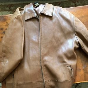 Men's Leather Zip Jacket